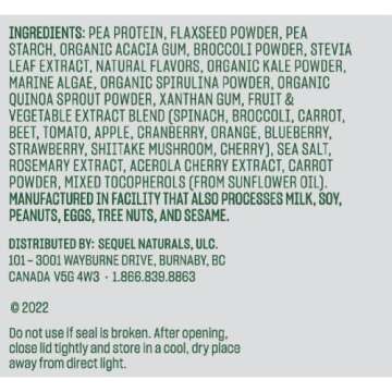 Vega Essentials Plant Based Protein Powder, Vanilla - Vegan, Superfood, Vitamins, Antioxidants, Keto...