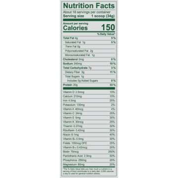 Vega Essentials Plant Based Protein Powder, Vanilla - Vegan, Superfood, Vitamins, Antioxidants, Keto, Low Carb, Dairy Free, Gluten Free, Pea Protein for Women & Men, 1.3 lbs (Packaging May Vary)