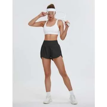 BMJL Women's Athletic Shorts High Waisted Workout Shorts Pocket Running Shorts Gym Sporty Yoga Summe...