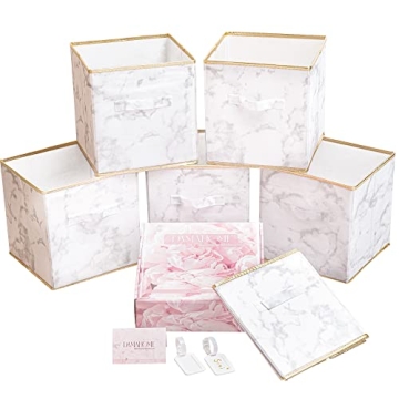 DAMAHOME Storage Cubes Organizer Bins - 11 inch Foldable Bins, Fabric Dual Handles Box, Closet Shelf...