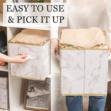DAMAHOME Marble Storage Cubes - Stylish and Functional 6-Pack