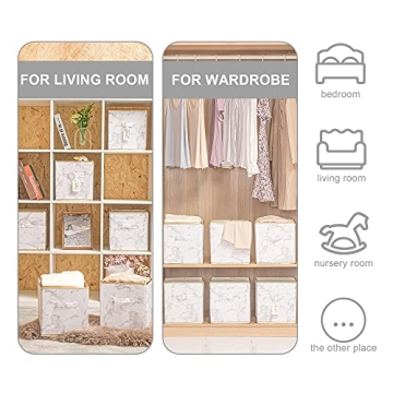 DAMAHOME Marble Storage Cubes - Stylish and Functional 6-Pack