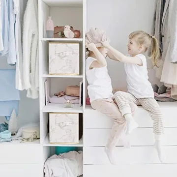 DAMAHOME Marble Storage Cubes - Stylish and Functional 6-Pack