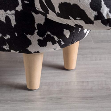 Bessie Patterned Cow Ottoman - Cute & Versatile Accent