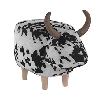 Bessie Patterned Cow Ottoman - Cute & Versatile Accent