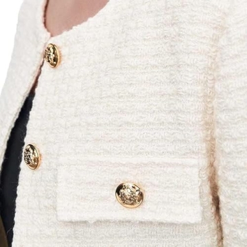 Chic URBAN REVIVO Cropped Tweed Blazer for Stylish Comfort