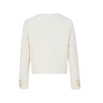 Chic URBAN REVIVO Cropped Tweed Blazer for Stylish Comfort