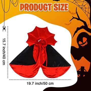 Pet Halloween Costumes - Cat Vampire Cloak, Witch Clothes for Small Medium Dogs Cats Puppy, Funny Dog Cosplay Dress Wizard Outfit, Mantle Apparel for Halloween Party