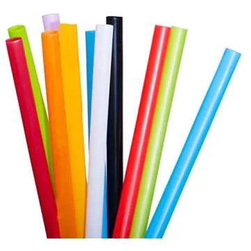 Harileminy 100 Pack Jumbo Colorful Drinking Straws
