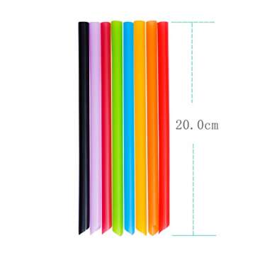 Harileminy 100 Pack Jumbo Colorful Drinking Straws