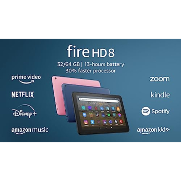 Amazon Fire HD 8 Tablet 2022 - 64GB, Fast Display