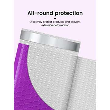 Stylish Purple Bubble Mailers 4x8 for Small Business