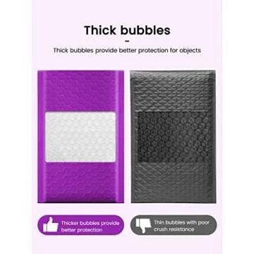 Stylish Purple Bubble Mailers 4x8 for Small Business