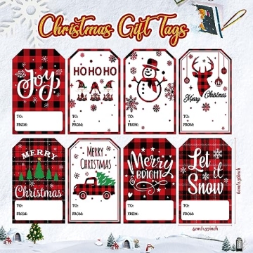 Zonon 720 Pieces Self Adhesive Christmas Gift Tag Xmas Kraft Name Tags Natural Kraft Christmas Stickers Paper Tags Christmas Labels for Christmas Decoration(Snowman Style)