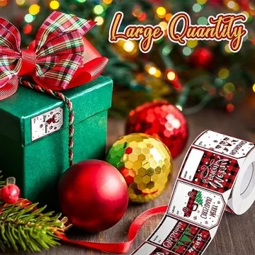 Zonon 720 Pieces Self Adhesive Christmas Gift Tag Xmas Kraft Name Tags Natural Kraft Christmas Stickers Paper Tags Christmas Labels for Christmas Decoration(Snowman Style)