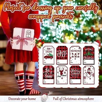 Zonon 720 Pieces Self Adhesive Christmas Gift Tag Xmas Kraft Name Tags Natural Kraft Christmas Stickers Paper Tags Christmas Labels for Christmas Decoration(Snowman Style)