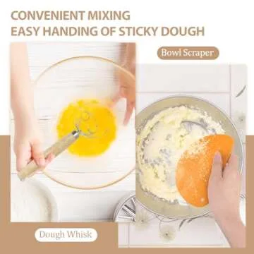 Sourdough Bread Baking Supplies, 10 Inch Round Sourdough Starter Kit, Proofing Basket for Bread Baking, Bread Making Supplies Tools, Banneton Basket Gift Set