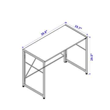 SOFSYS Modern Folding Computer Writing Desk for Small Space, Gaming, and Home Office Organization, F...