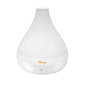 Crane Small Ultrasonic Diffuser and Air Humidifiers for Bedroom and Office, .35 Gallon Cool Mist Hum...