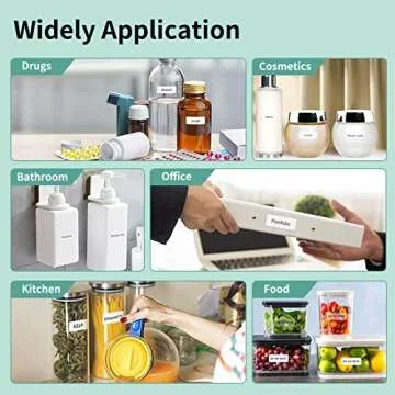 JADENS Label Maker Machine with Tape, D110 Portable Bluetooth Label Printer for Storage, Barcode, Mailing, Office, Home, Organizing, Sticker Maker Mini Label Maker with Multiple Templates, Green