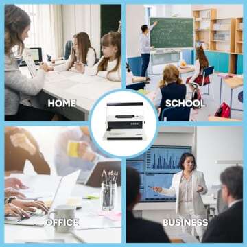 PPE S20 Coil Punch & Binding Machine - with Electric Coil Inserter - Professionally Bind Presentations and Documents - Free Crimper & 6mm Plastic COILS (Box of 100pcs), White