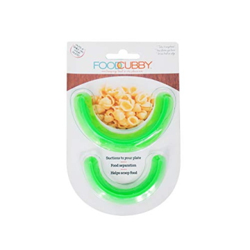 Food Cubby Plate Divider 2 PACK Green - Food Separator - Food Safe Silicone
