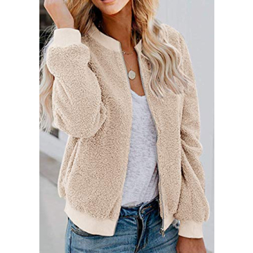 MIROL Women's Sherpa Fleece Jacket Cozy Stylish Winter Wear