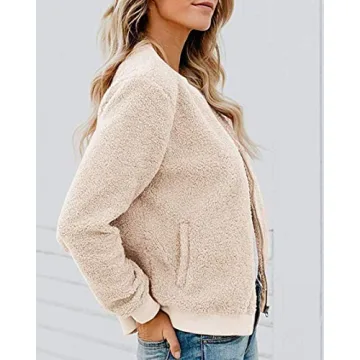 MIROL Women's Sherpa Fleece Jacket Cozy Stylish Winter Wear