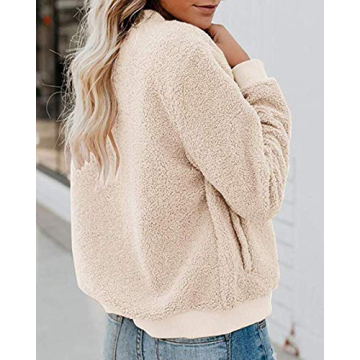 MIROL Women's Sherpa Fleece Jacket Cozy Stylish Winter Wear