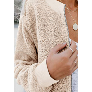 MIROL Women's Sherpa Fleece Jacket Cozy Stylish Winter Wear
