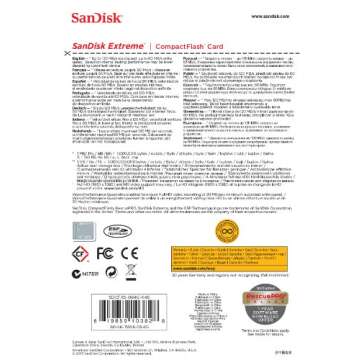 SanDisk Extreme 64GB Compact Flash Memory Card for Fast Transfers