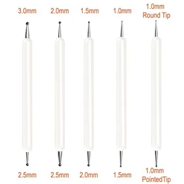 Selizo 5 Pcs Embossing Stylus Tools for Nail Art and Crafts