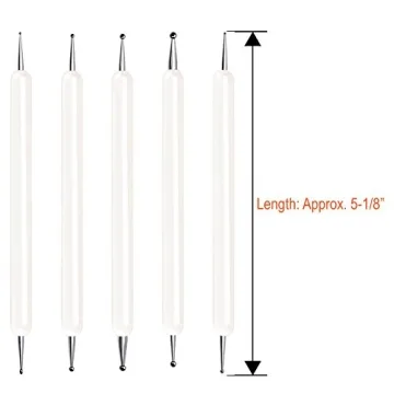 Selizo 5 Pcs Embossing Stylus Tools for Nail Art and Crafts