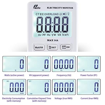 Poniie PN1500 Portable Electricity Usage Monitor for Home