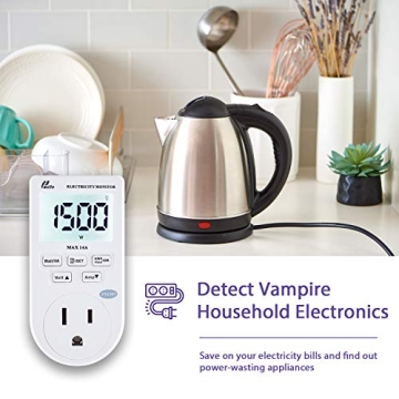 Poniie PN1500 Portable Electricity Usage Monitor for Home