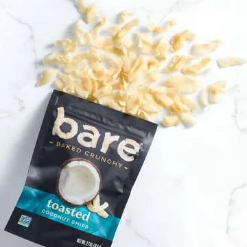 Bare Baked Crunchy, Toasted Coconut, 2.7 Ounce (Pack of 6)