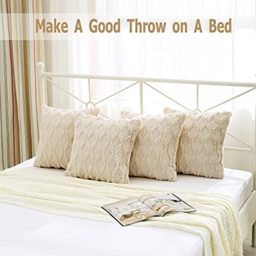 Soft Faux Wool Pillow Covers - Pack of 2, 18x18 Inches