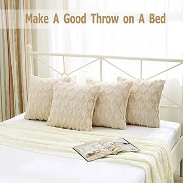 Soft Faux Wool Pillow Covers - Pack of 2, 18x18 Inches