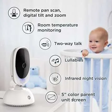 Motorola Comfort75 Baby Monitor - 5" Display & Remote Pan