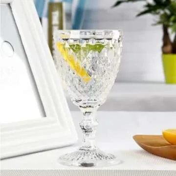 Elegant Ufrount Vintage Wine Glasses Set of 12 - 10oz