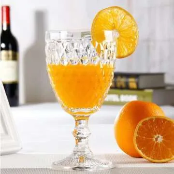 Elegant Ufrount Vintage Wine Glasses Set of 12 - 10oz