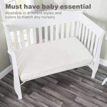 Everyday Kids Fitted Crib Sheet, 100% Soft Breathable Microfiber Baby Sheet, Fits Standard Size Crib...