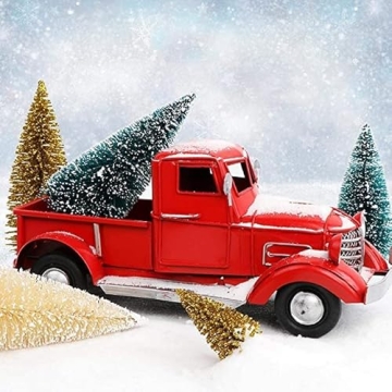 OurWarm 24PCS Mini Christmas Tree Set for Festive Decor