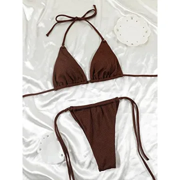 Stylish Women Halter String Bikini Set for Beach Fun