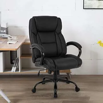 Big and Tall Office Chair 500lbs Cheap Desk Chair Ergonomic Computer Chair High Back PU Executive Ch...