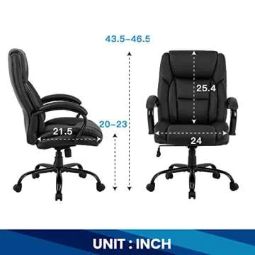 Big and Tall Office Chair 500lbs Ergonomic High Back