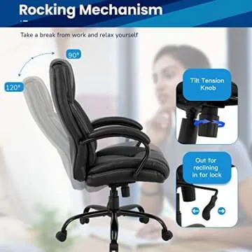 Big and Tall Office Chair 500lbs Ergonomic High Back
