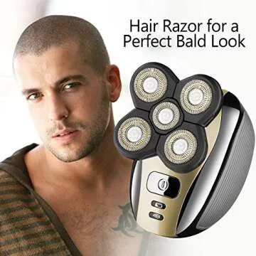 Electric Razor for Men Head Shaver for Bald Men Grooming Kit 5 in 1 Wet Dry Rotary Shavers Nose Hair...