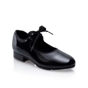 Capezio girls Jr. Tyette Tap Shoe, Black Patent, 9 W US Toddler