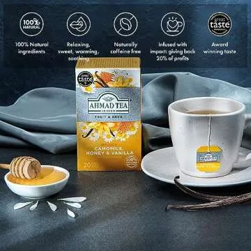 Ahmad Tea Herbal Chamomile Honey Vanilla 20ct Pack